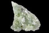 Green Prehnite Crystal Cluster - Morocco #80692-1